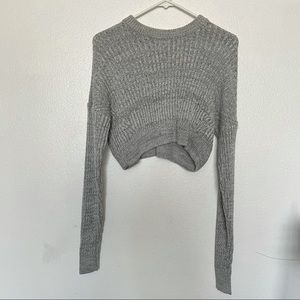 UO RENEWED CROP SWEATER (GRAY)